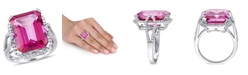 Macy's Pink Topaz (14 1/2 ct. t.w.) and Diamond (1/2 ct. t.w.) Ring in 14k White Gold